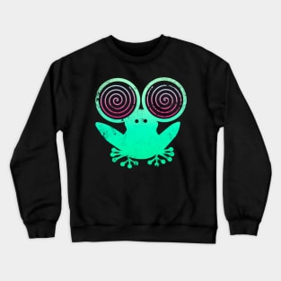 Hypnotic Abstract Frog - Green Crewneck Sweatshirt